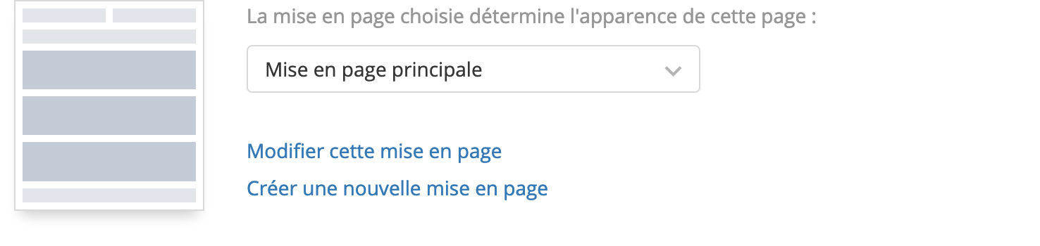 Mise en page principale