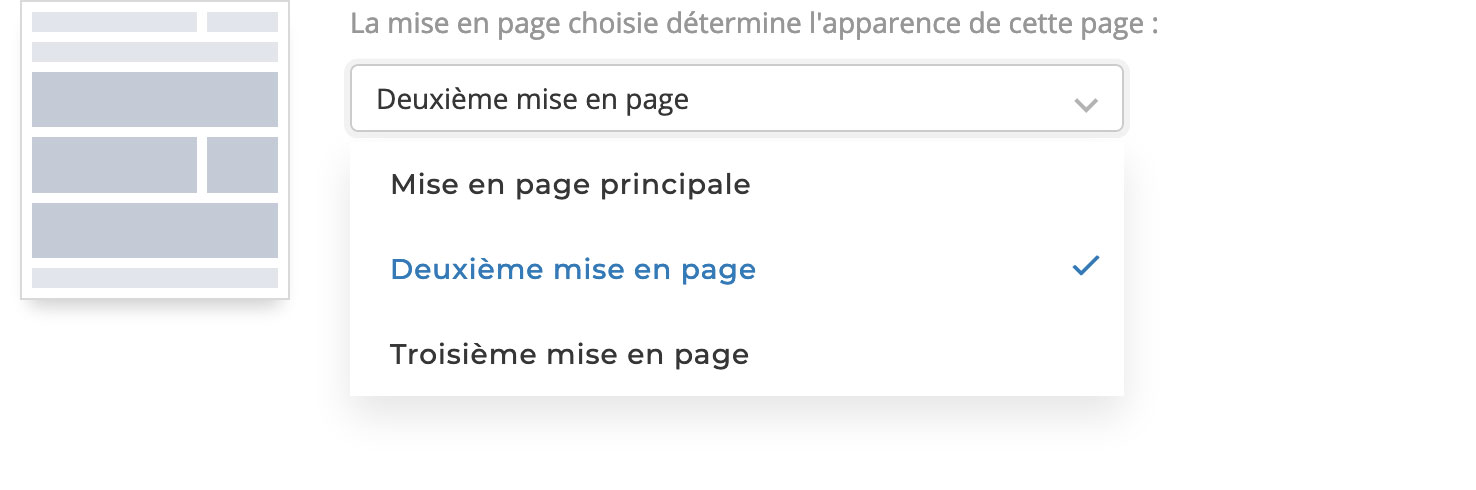 Choix de la mise en page
