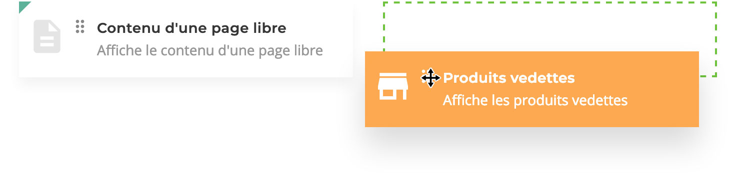 Widget d'une mise en page