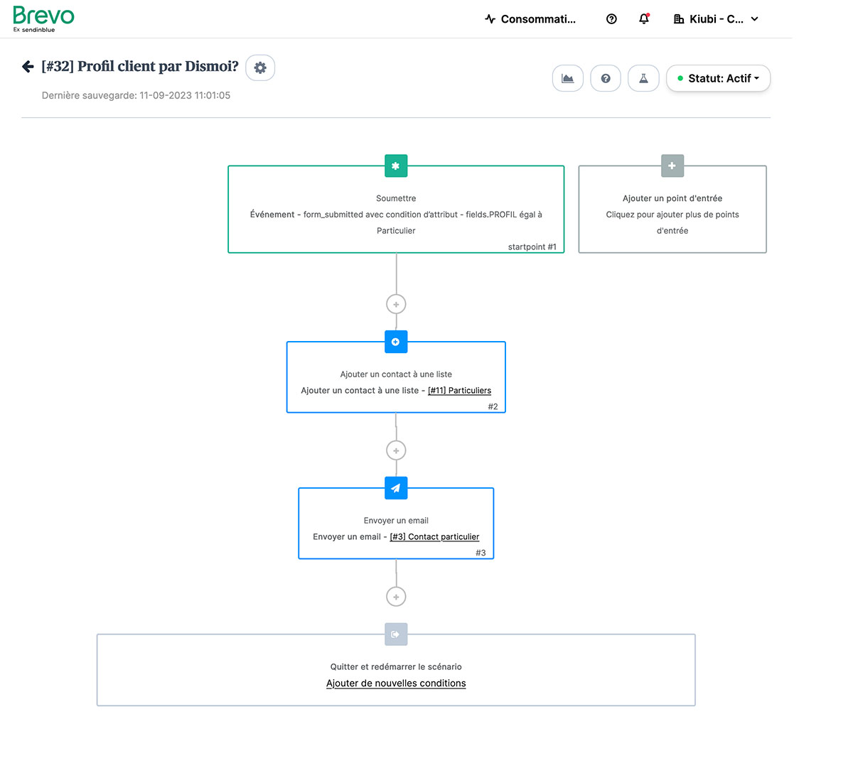 Envoyer un email à un client en fonction de son profil depuis un formulaire Dismoi?